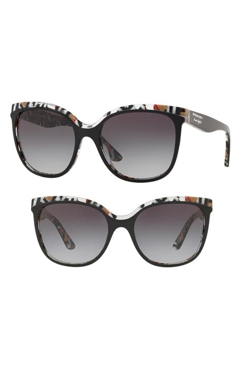 55mm square sunglasses burberry